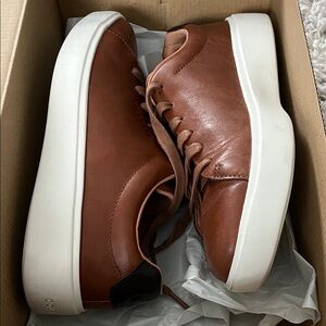 Cole Haan Brown Leather Sneakers with White Soles